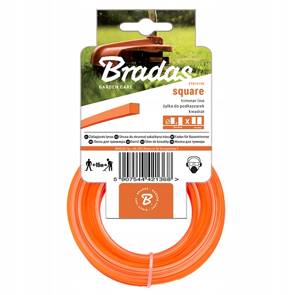 Silón štvorec 2,4 mm x 15 m Bradas