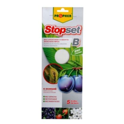Biele lepové dosky STOPSET 5ks/bal.